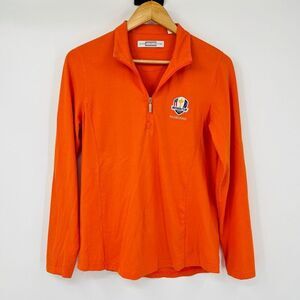 2016 Ryder Cup Hazeltine Quarter Zip Pullover Orange Medium Carnoustie Womens